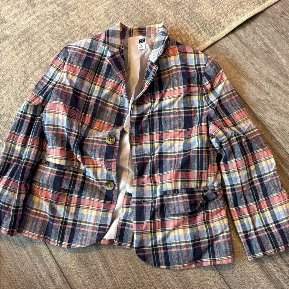 Janie & Jack Colorful Plaid Blazer